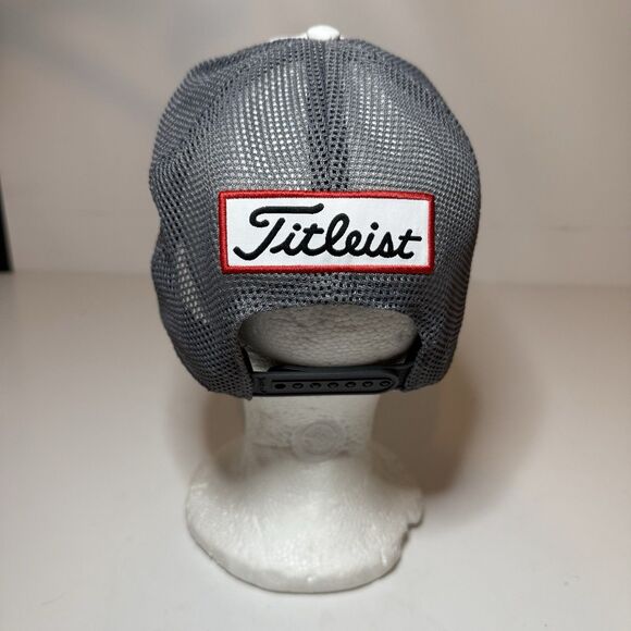 Titleist Pro V1 Golf Snapback Hat Mesh Back White With Grey Adjustable - Picture 3 of 6